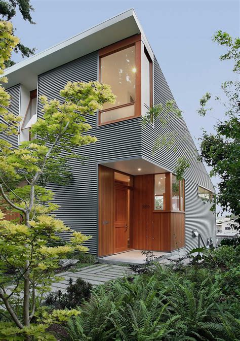 corrugated metal siding on house|modern metal siding house.